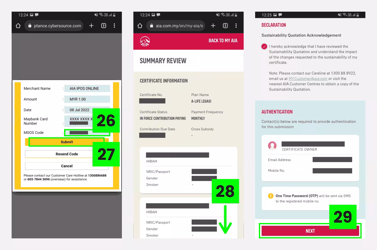 Cara Tukar Kad Debit / Kredit Takaful AIA