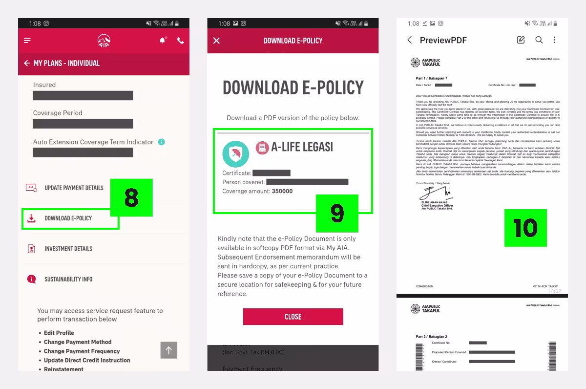 E-Policy AIA | AIA+ Malaysia | Kad Debit 2